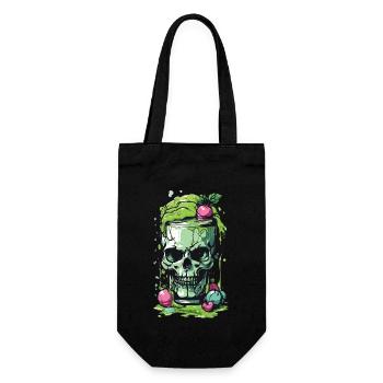 Giftiger Gothic Skull Becher Halloween Design - Geschenkbeutel für Flaschen - Schwarz - Vorne
