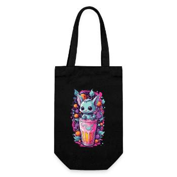 Kawaii gothique bonbons Goth monstre Pastel Design - Sac à bouteille - noir - Devant