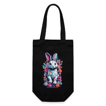 Gothic Kawaii Psycho Goth Bunny Pastel Unique - Geschenkbeutel für Flaschen - Schwarz - Vorne