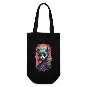 Gothic Demons Girl Victorian Style Design - Gift Bag for Bottles - black - Front