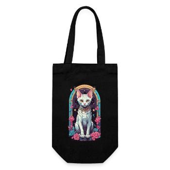 Gothique Pastel Sphynx chat magique esthétique - Sac à bouteille - noir - Devant