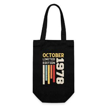 October 1978 - October 1978 Birthday Gift - Gift Bag for Bottles - black - Front