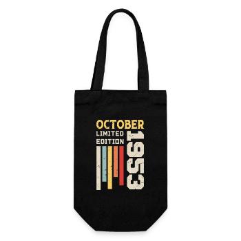 October 1953 - October 1953 Anniversary Gift - Gift Bag for Bottles - black - Front