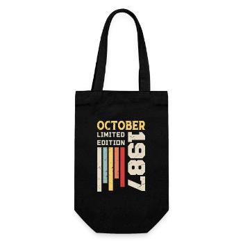 October 1987 - October 1987 Birthday Gift - Gift Bag for Bottles - black - Front