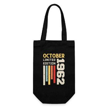 Oktober 1962 - Oktober 1962 Geburtstagsgeschenk - Geschenkbeutel für Flaschen - Schwarz - Vorne