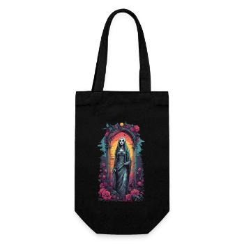 Occulte Gothique Esthétique Rétro Wave Streetwear - Sac à bouteille - noir - Devant