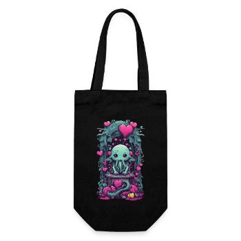 Pastel Goth Kawaii Monster Liebe Magie Design - Geschenkbeutel für Flaschen - Schwarz - Vorne