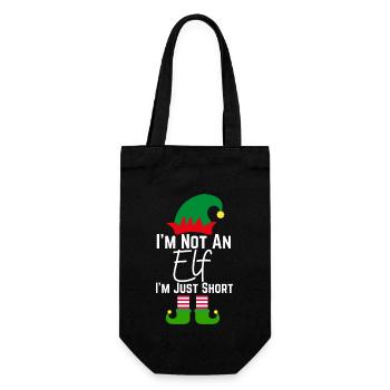 Im Not An Elf Familie Weihnachten Pjs Matching Män - Geschenkbeutel für Flaschen - Schwarz - Vorne