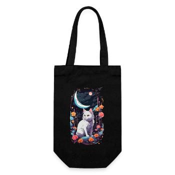 Mystische Nacht Katzen Pastel Gothic Design - Geschenkbeutel für Flaschen - Schwarz - Vorne