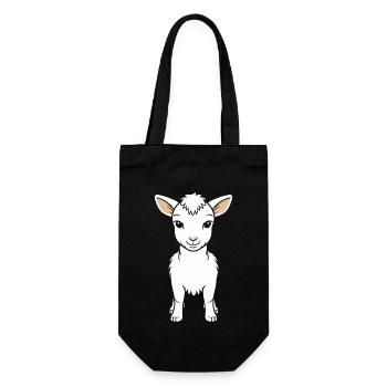 Zitat von Little Goat Humor - Geschenkbeutel für Flaschen - Schwarz - Vorne