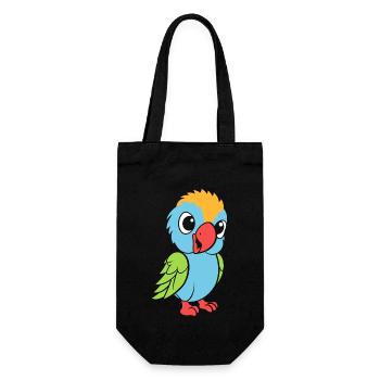 Humor little parrot - Gift Bag for Bottles - black - Front
