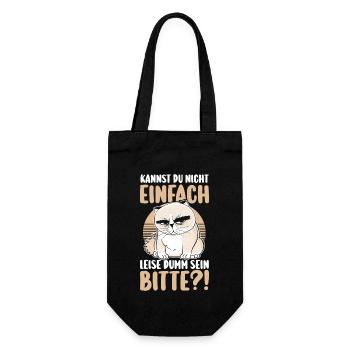 Can't you just be quietly stupid - Gift Bag for Bottles - black - Front