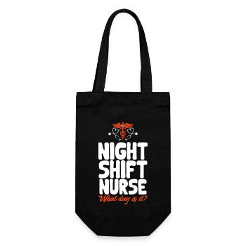 Night Shift Nurse - Gift Bag for Bottles - black - Front