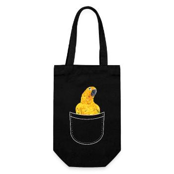 Parakeet Parrot Parakeet Bird - Gift Bag for Bottles - black - Front
