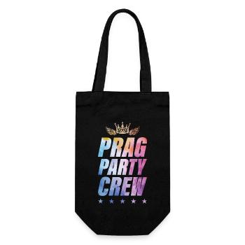 Prag Party Crew - Geschenkbeutel für Flaschen - Schwarz - Vorne
