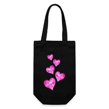 Coeurs Symbole Mariage - Sac à bouteille - noir - Devant