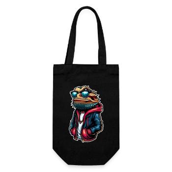 Bearded dragons - Gift Bag for Bottles - black - Front