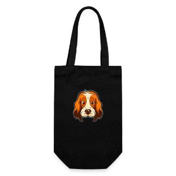 Schöner Hund - Geschenkbeutel für Flaschen - Schwarz - Vorne