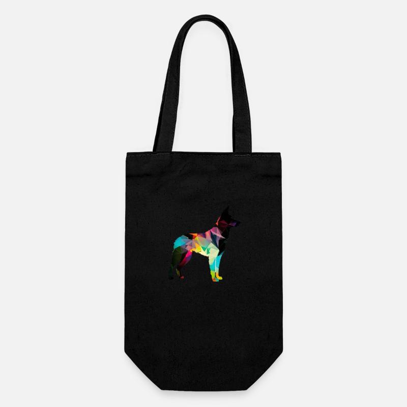 Schöner Hund - Bunter Hund - Geschenkbeutel für Flaschen - Schwarz