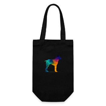 Chien coloré - Beau chien - Sac à bouteille - noir - Devant