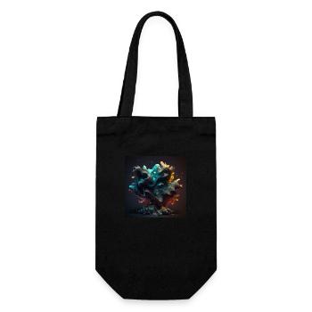 Abstract Digital Art n°6 - Gift Bag for Bottles - black - Front