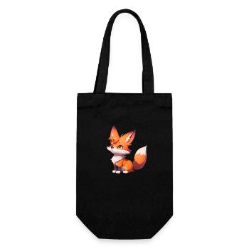 Adorable Chibi Fox - Gift Bag for Bottles - black - Front