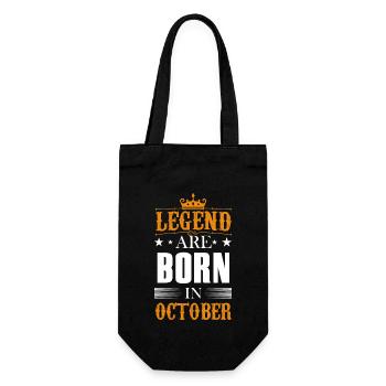 The Legends are born in October Birthday October - Gift Bag for Bottles - black - Front