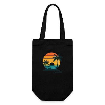 Retro Sunset Escape - Gift Bag for Bottles - black - Front