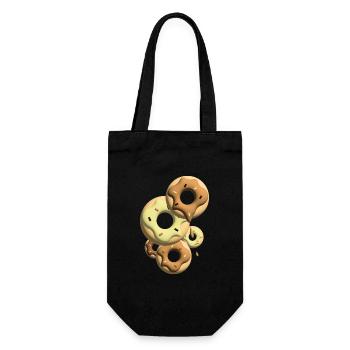 Fünf Leckere Donuts. - Geschenkbeutel für Flaschen - Schwarz - Vorne