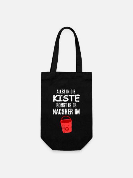 Alles im Eimer - Geschenkbeutel für Flaschen - Schwarz