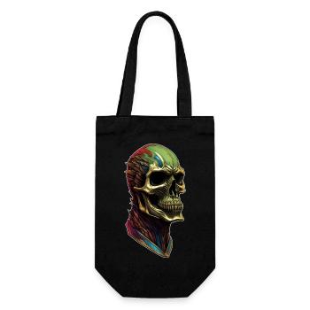 Une tête de mort sympathique - Sac à bouteille - noir - Devant