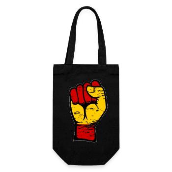 Spain flag fist used - Gift Bag for Bottles - black - Front