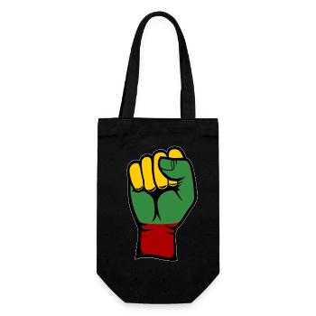 Lithuania Flag Fist - Gift Bag for Bottles - black - Front