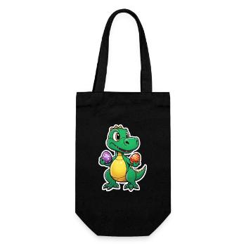 Dinosaur Easter Eggs Easter - Gift Bag for Bottles - black - Front