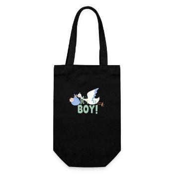 It´s a boy - Geschenkbeutel für Flaschen - Schwarz - Vorne