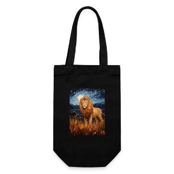 Lion, Van Gogh, Nuit Étoilée, Animal, Lions - Sac à bouteille - noir - Devant