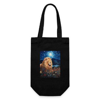 Lion, Van Gogh, Nuit Étoilée, Animal, Lions - Sac à bouteille - noir - Devant