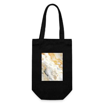 Marmor Stein - Geschenkbeutel für Flaschen - Schwarz - Vorne