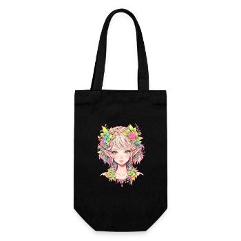 Elfe Anime Fille - Sac à bouteille - noir - Devant