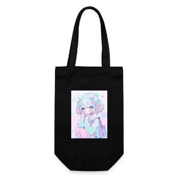 elfe, anime, fille, otaku, kawaii, mignon - Sac à bouteille - noir - Devant