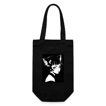 anime, fille, cadeau, otaku, manga, horreur - Sac à bouteille - noir - Devant