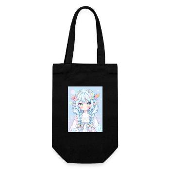 elfe, anime, fille, otaku, kawaii, mignon - Sac à bouteille - noir - Devant