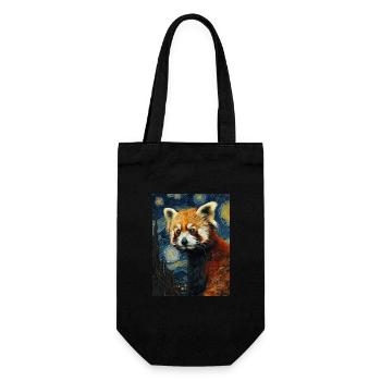 Panda Roux, Van Gogh, Style - Sac à bouteille - noir - Devant