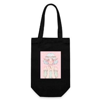 Anime, Fille d’anime, Fille d’anime, Elfe - Sac à bouteille - noir - Devant