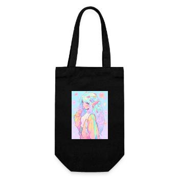 Anime, Fille d’anime, Fille d’anime, Elfe - Sac à bouteille - noir - Devant