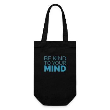 Be kind to your mind - Gift Bag for Bottles - black - Front