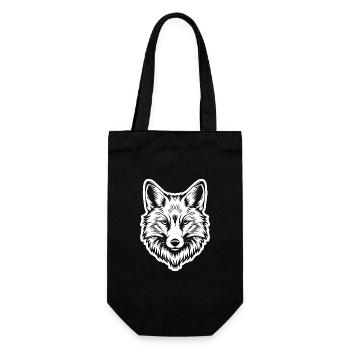 Fox Foxes - Gift Bag for Bottles - black - Front