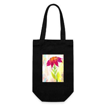 A flower - Gift Bag for Bottles - black - Front
