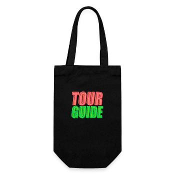 Tour Guide | Entdecke die Welt mit Stil - Geschenkbeutel für Flaschen - Schwarz - Vorne