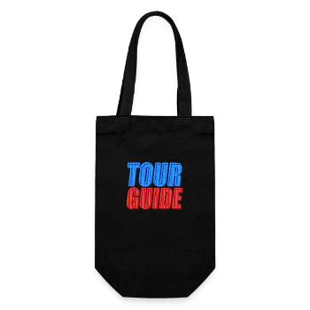 Tour Guide | Entdecke die Welt mit Stil - Geschenkbeutel für Flaschen - Schwarz - Vorne